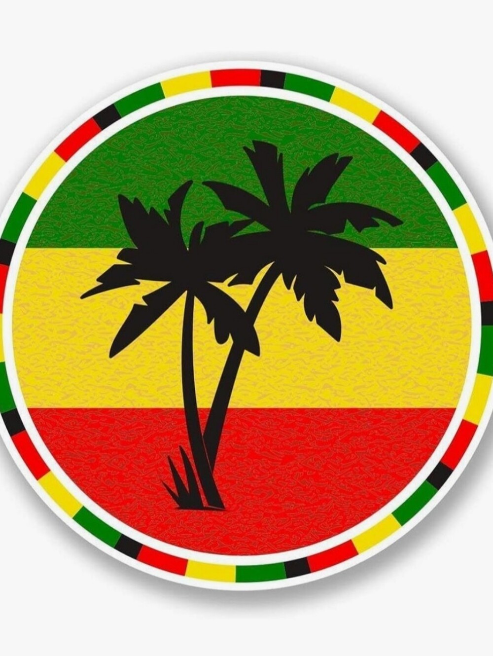 Rasta Stripe Palm Tree Pin -NIP